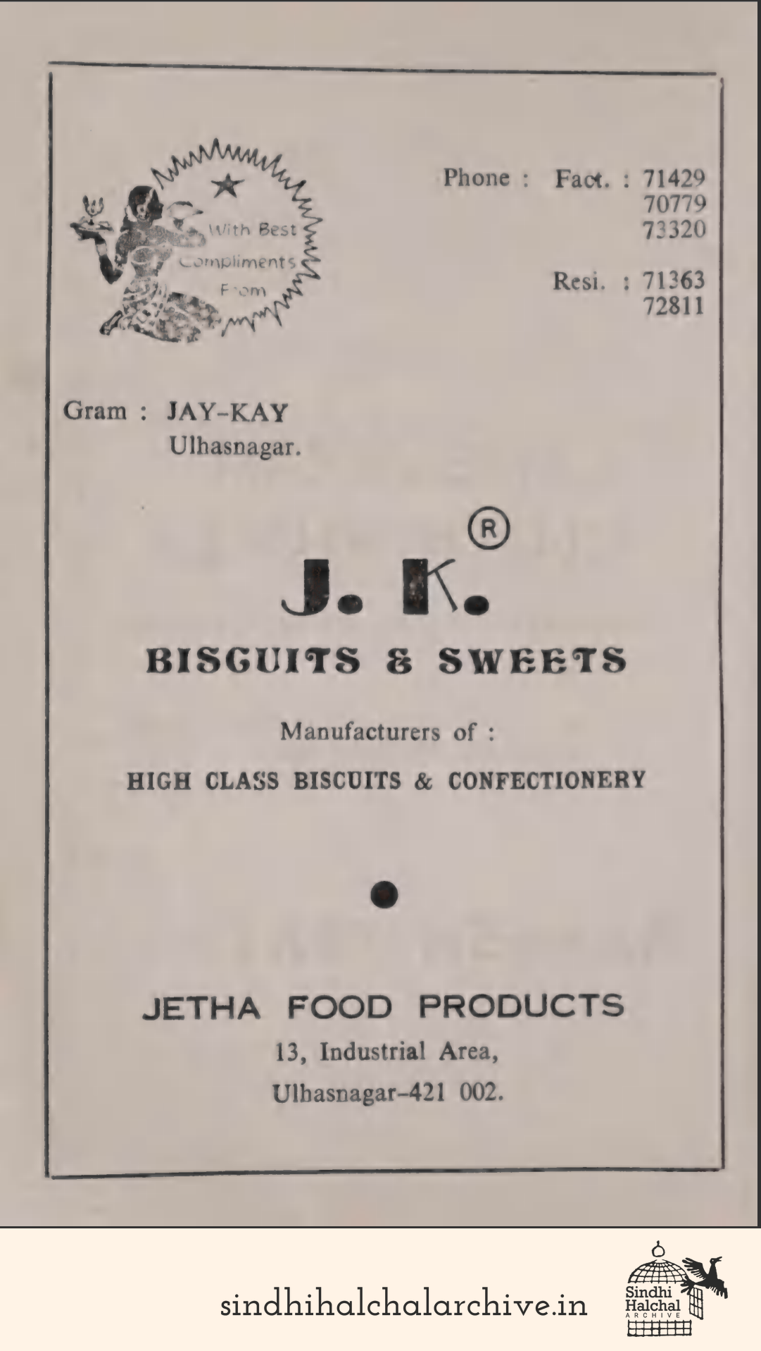 Image of AD J. K.
Biscuits & Sweets